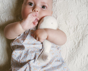 Baby Beluga Rattle, organic cotton